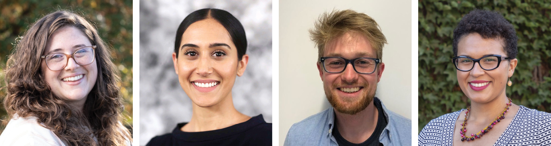 Profile images of Alex DeSena, Manpreet Kaur Sandhu, Neil Janes, and Ruanda McFerren