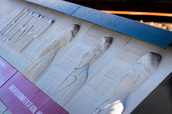 Robert M La Follette plaque at Alumni Park