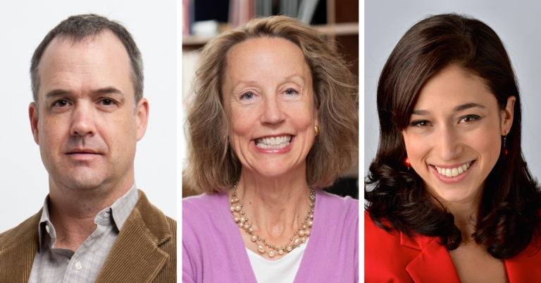 From left to right: Daniel Carpenter, Anne Case, and Catherine Rampell