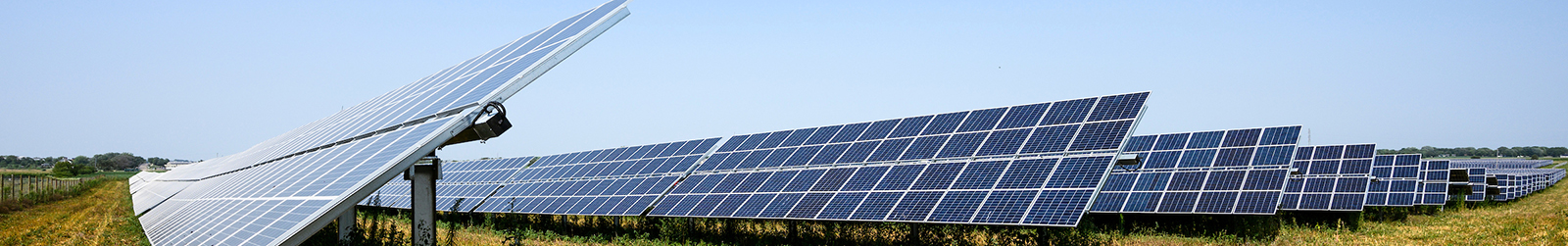 An array of solar panels is pictured at Madison Gas and Electric’s (MGE) O’Brien Solar Fields in Fitchburg, Wisconsin.