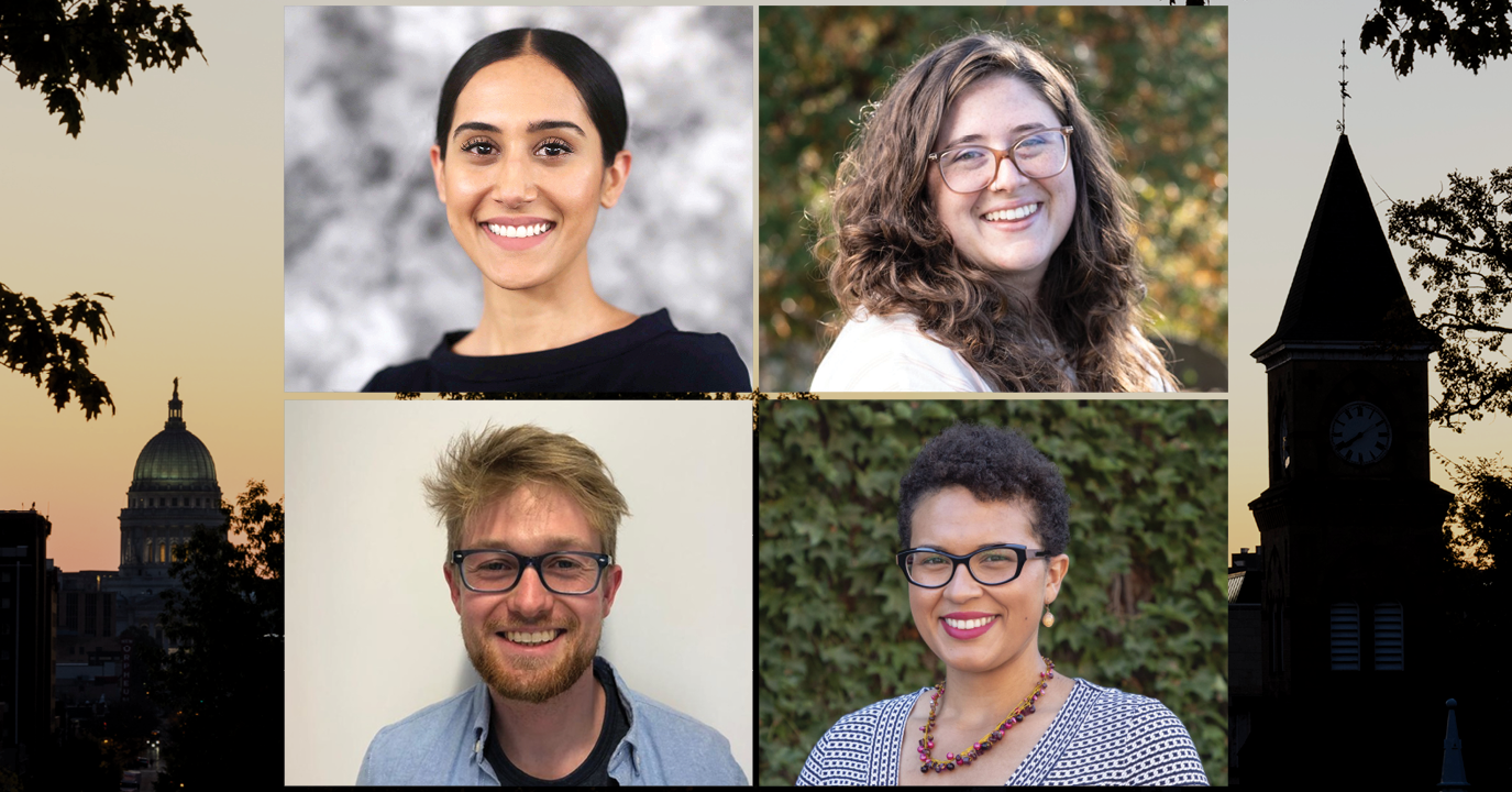 Profile photos of Alex DeSena, Manpreet Kaur Sandhu, Neil Janes, and Ruanda McFerren