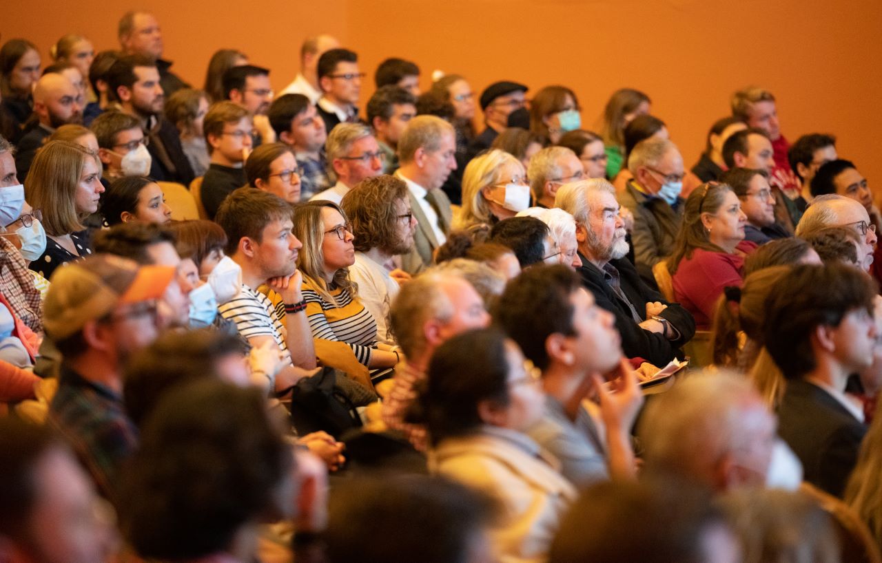 Photo of the audience in Shannon Hall.