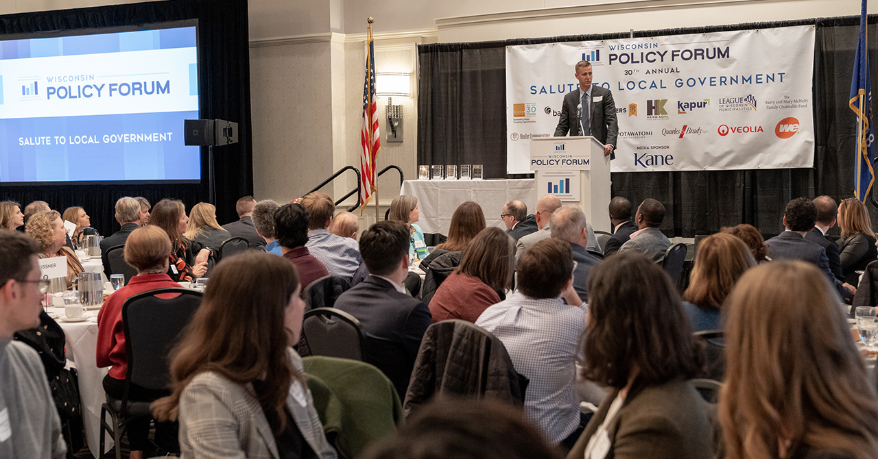 Wisconsin State Senator Dale Kooyenga addresses the audience of the November 2022 Salute to Local Government ceremony in Milwaukee, WI.