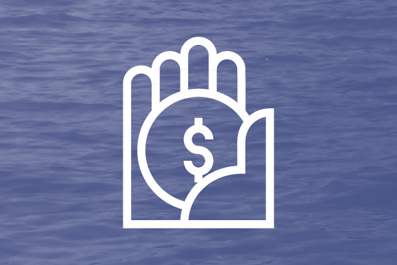 Illustration of a hand holding money.