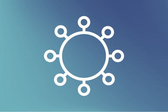 Icon of a coronavirus.