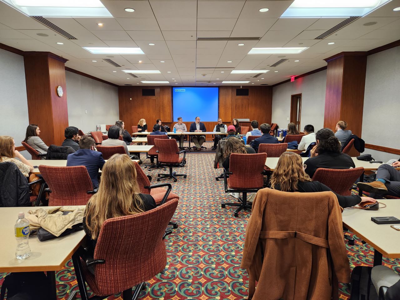 Students listening to GAO leadership.