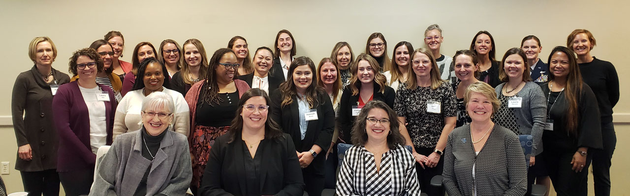 Group photo of the 2023 Wisconsin Women in Government Leadership Seminar attendees and instructors.