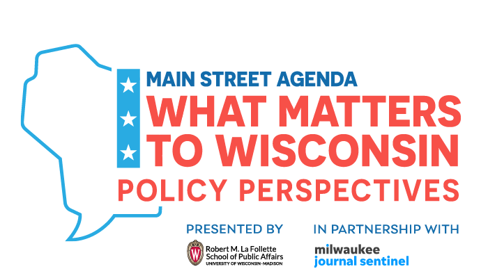 Logo for the Main Street Agenda, What Matters to Wisconsin, Policy Perspectives, presented by the La Follette School, in partnership with the Milwaukee Journal Sentinel.