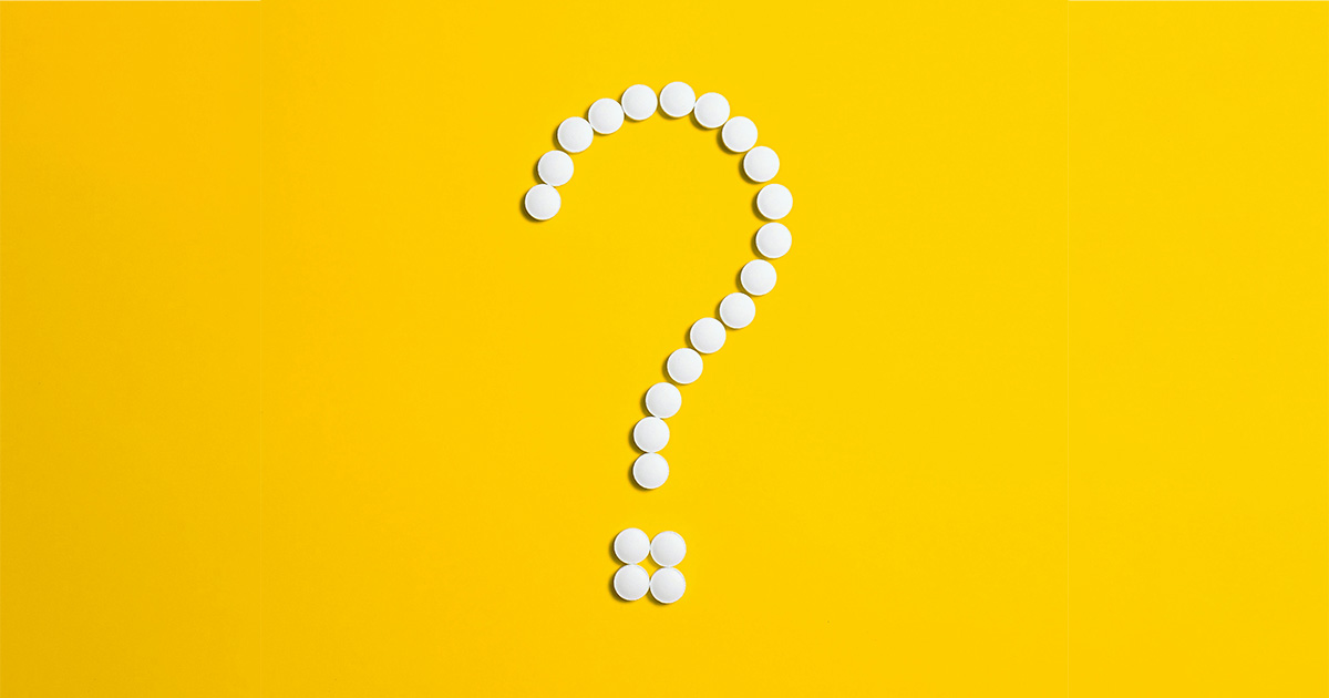Pills form a question mark