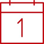 Calendar icon with a number 1