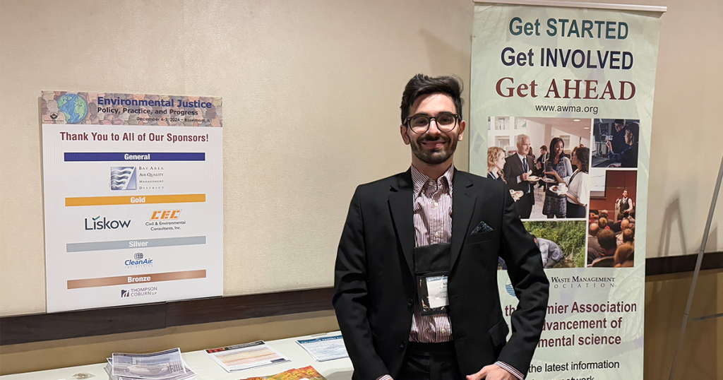 Ali Mammadov (MPA student) at the Environmental Justice: Policy, Practice, and Progress conference