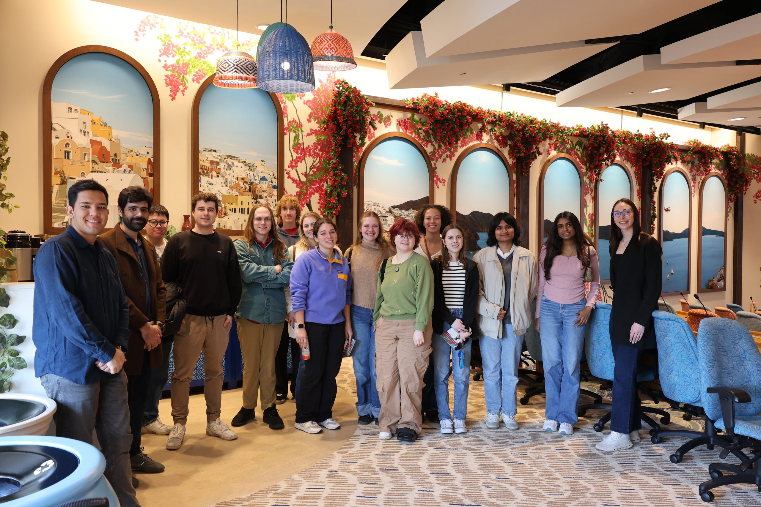 Students pose for a photo on the Epic Systems campus