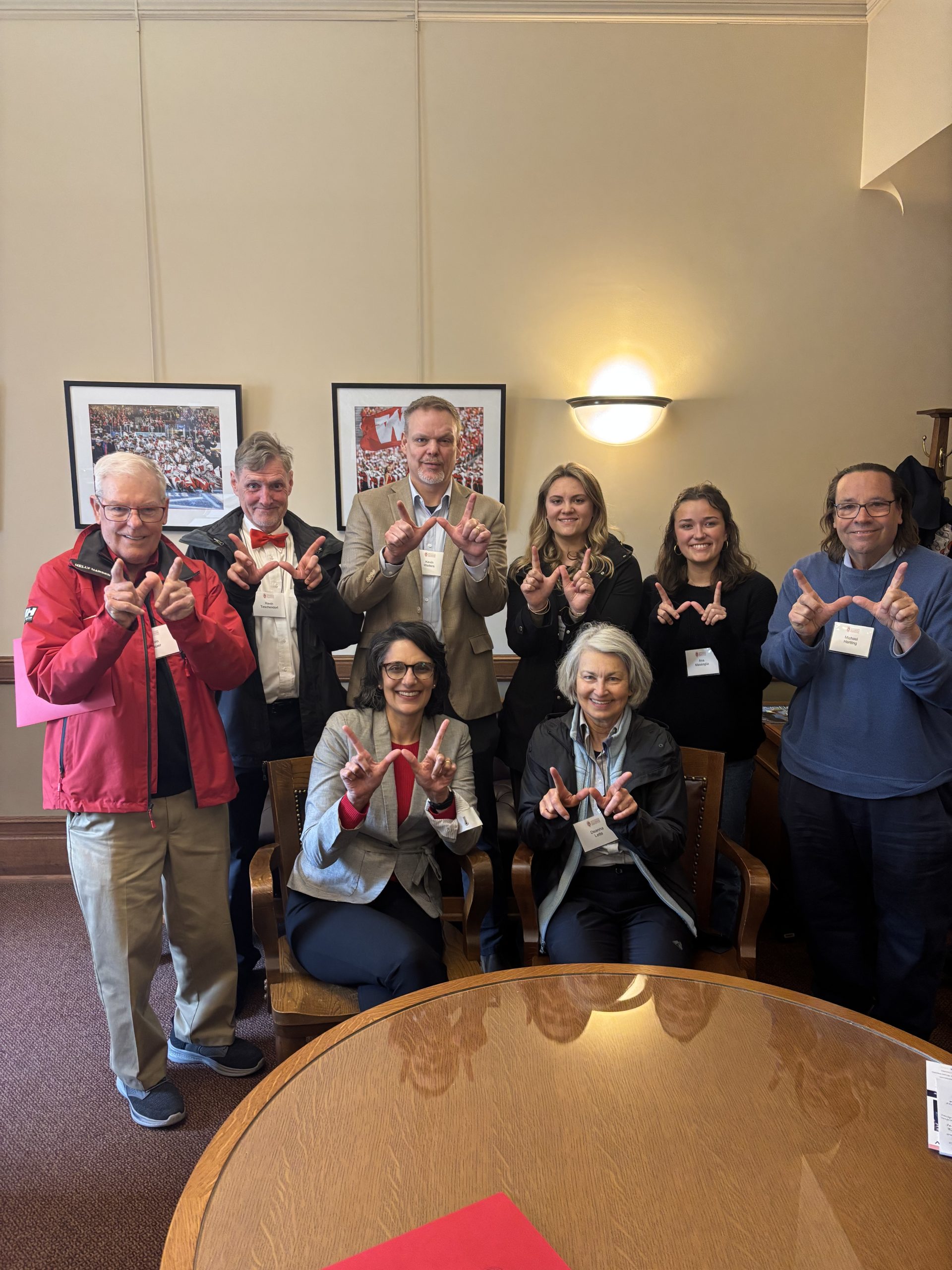 LFS student workers join alumni to talk with Rep. Mayadev.